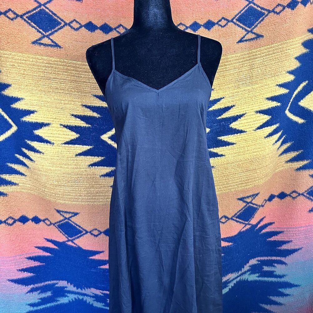 NWT The RealReal Black Sheer Midi Dress. Adjustable Straps. Boho. Whimsygoth. XS